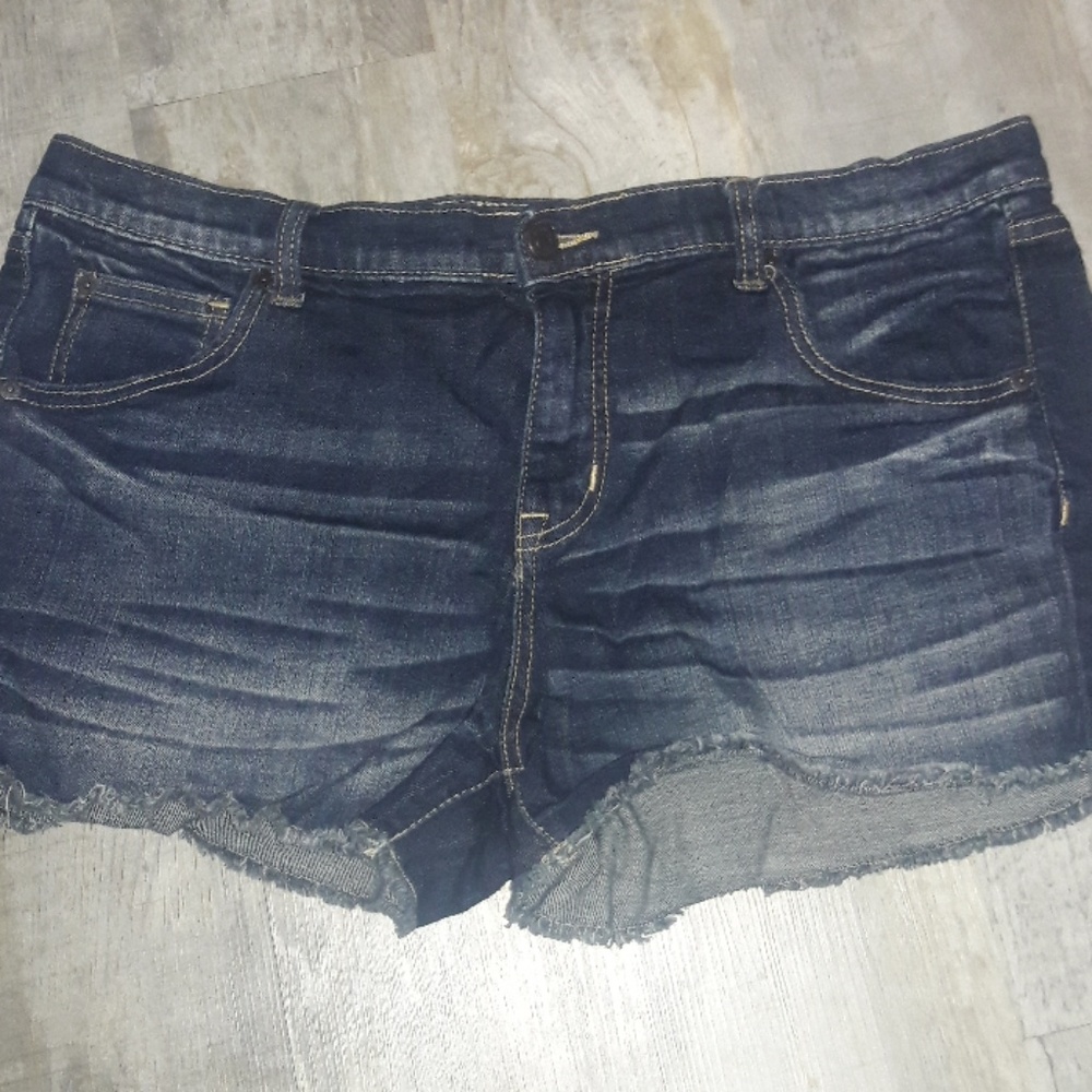 Dark wash shorts